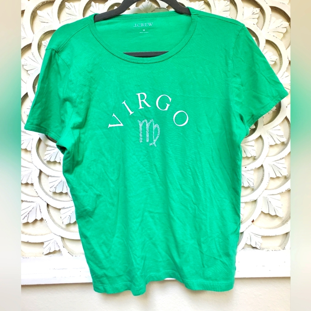 J. Crew Green Virgo Graphic T-shirt Size M